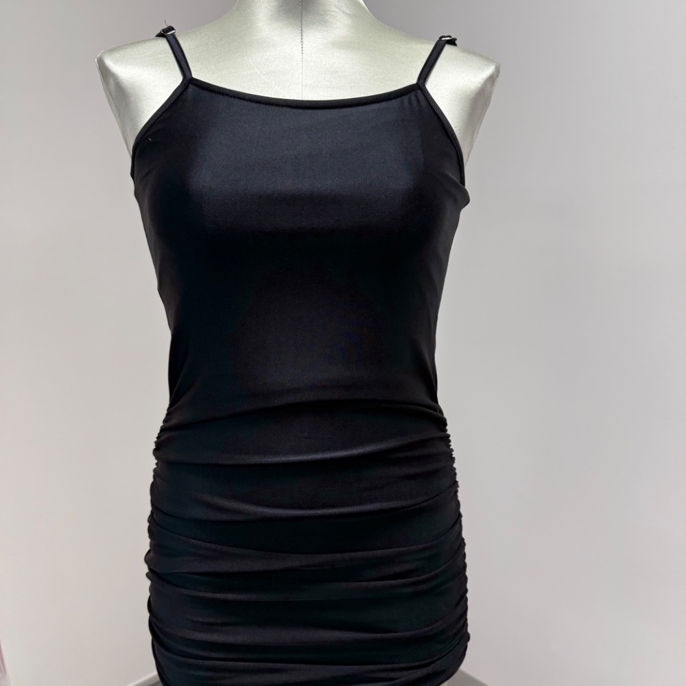 NWT BD Junior Black Ruched Party Dress Style 381